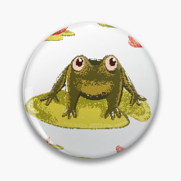 Item preview, Cute Pixel Frog | Retro Nature & Pond Illustration designed and sold by Mammoths.