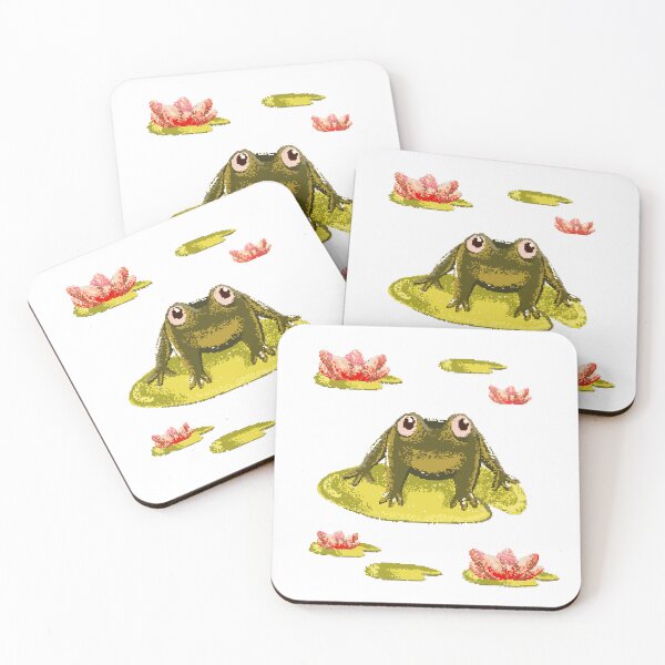 Item preview, Cute Pixel Frog | Retro Nature & Pond Illustration designed and sold by Mammoths.