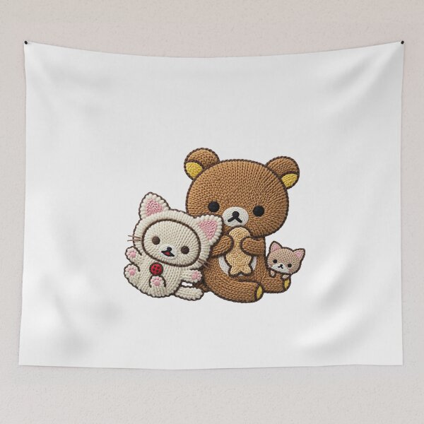 Item preview, Kawaii Bear & Kitty Crochet Art  designed and sold by TOM JACK.