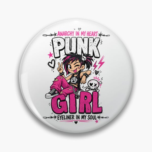Item preview, Punk Girl Anarchy In My Heart designed and sold by CraigDesignWork.