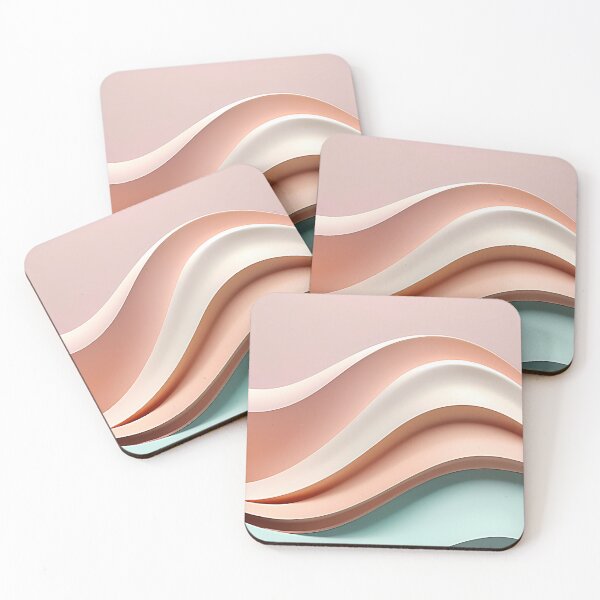 Item preview, Minimalist 3D Pastel Wave Organic Fluid Art designed and sold by CuteSlothWorld.