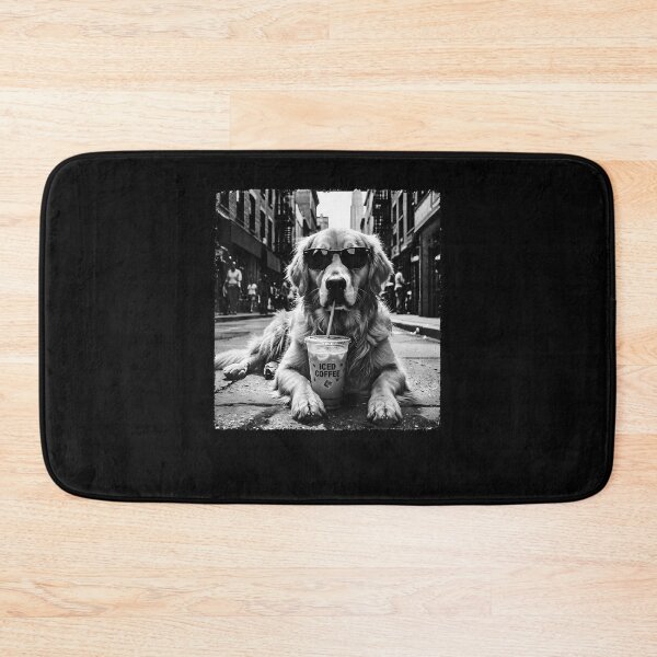 Item preview, Golden Retriever Drinking Iced Milk Coffee Dog Lover Art designed and sold by Mdcazeem.