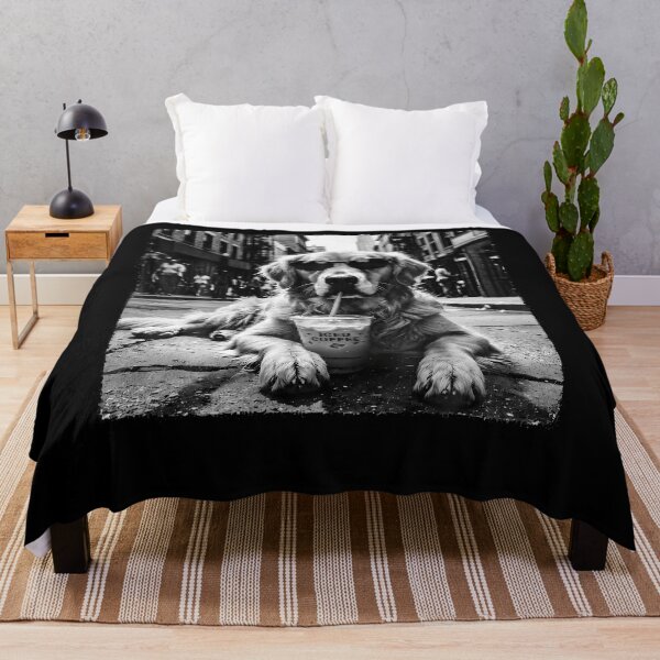 Item preview, Golden Retriever Drinking Iced Milk Coffee Dog Lover Art designed and sold by Mdcazeem.