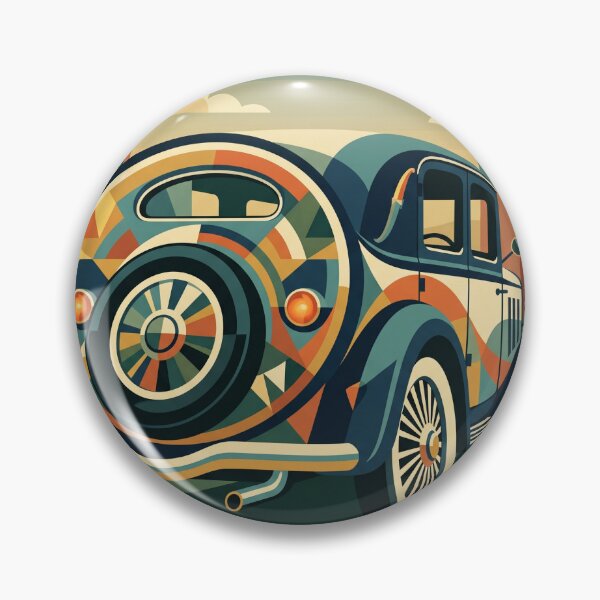 Item preview, Abstract 1920 Vintage Motor Car – Retro Geometric Vector Art designed and sold by MottotoTech.