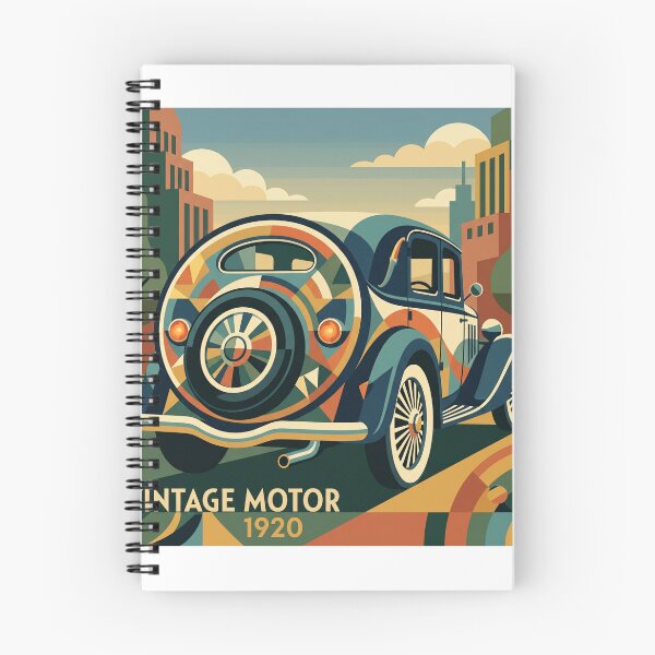 Item preview, Abstract 1920 Vintage Motor Car – Retro Geometric Vector Art designed and sold by MottotoTech.