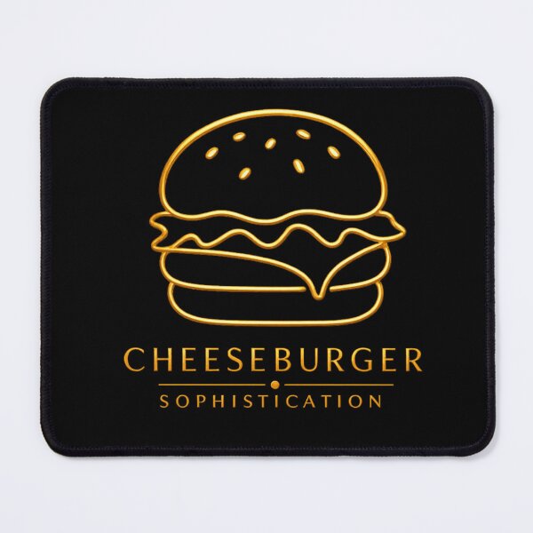Item preview, Cheeseburger Sophistication: Minimal Line Art Elegant Refined Burger Design designed and sold by irfanshikh.