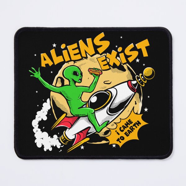 Item preview, Aliens Exist – Retro UFO Graphic Tee designed and sold by sanwr.