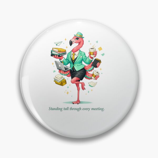 Item preview, Meeting Flamingo – Standing Tall Through Every Meeting Office Humor Art designed and sold by EdgeSphere.