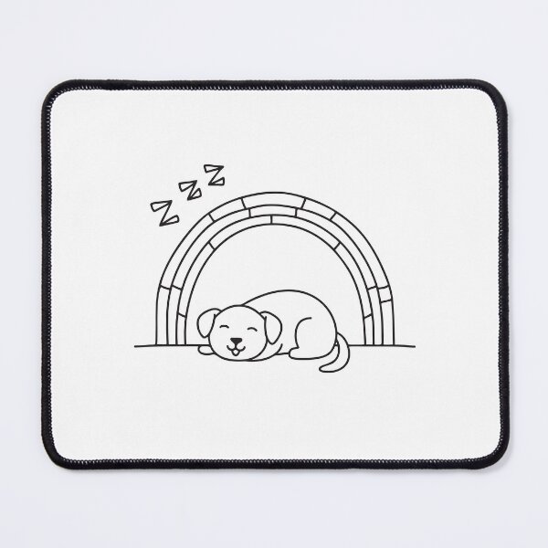 Item preview, A resting dog curled up in the edge of an underpass designed and sold by rasagamastore.
