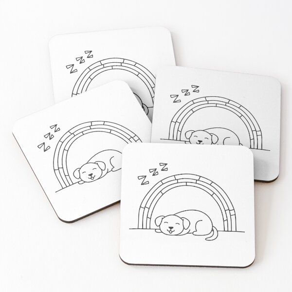 Item preview, A resting dog curled up in the edge of an underpass designed and sold by rasagamastore.
