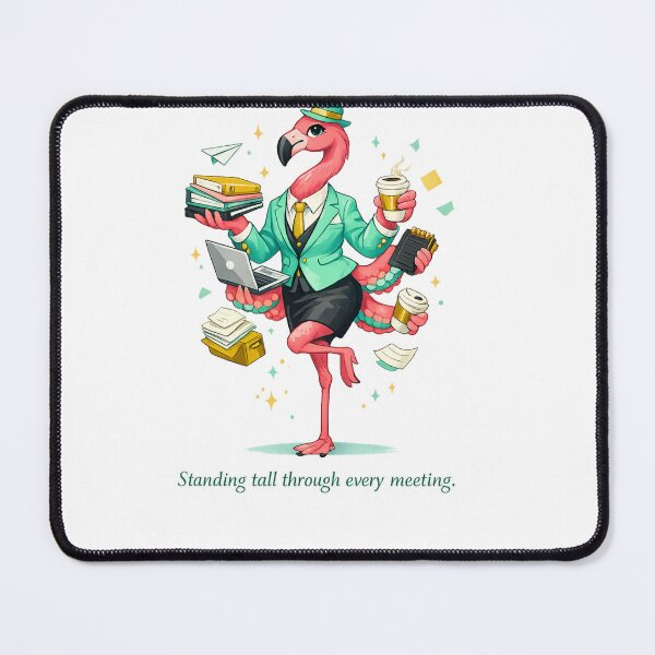 Item preview, Meeting Flamingo – Standing Tall Through Every Meeting Office Humor Art designed and sold by EdgeSphere.