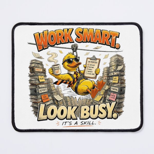 Item preview, Work Smart Look Busy Funny Duck | Sarcastic Office Comic designed and sold by Cavalier-org.