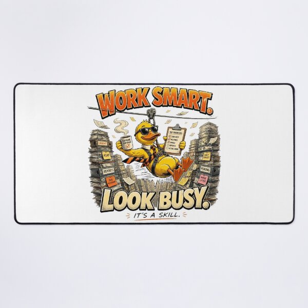 Item preview, Work Smart Look Busy Funny Duck | Sarcastic Office Comic designed and sold by Cavalier-org.