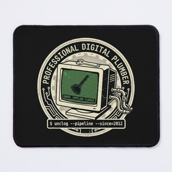 Item preview, Professional Digital Plumber Retro Computer Badge designed and sold by Code Monkeys.