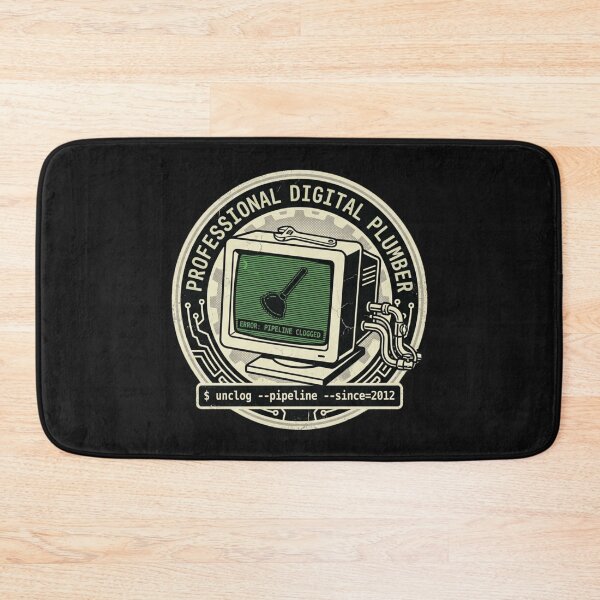 Item preview, Professional Digital Plumber Retro Computer Badge designed and sold by Code  Monkeys.