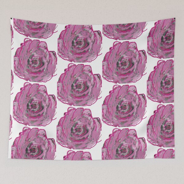 Item preview, Abstract Pink and Grey Rose Scribble Digital Art designed and sold by BalkanBloom.