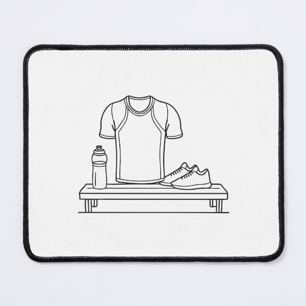 Item preview, A sports jersey placed on a bench beside a bottle of water designed and sold by rasagamastore.