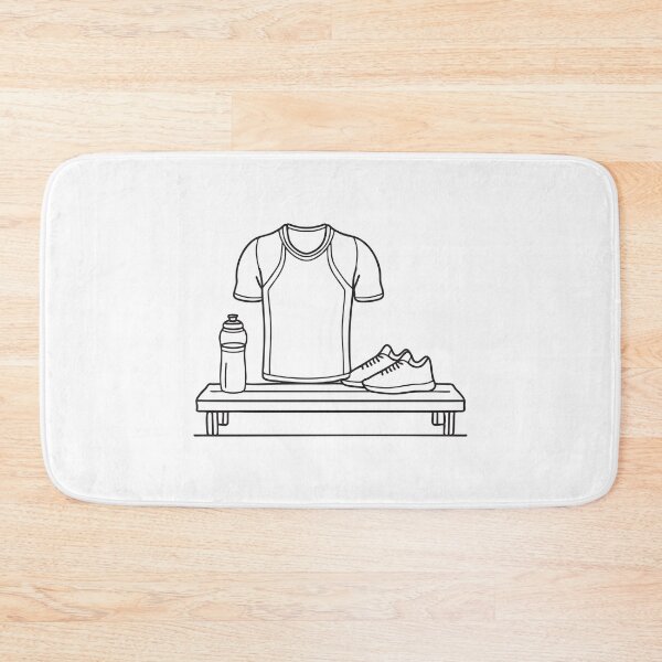 Item preview, A sports jersey placed on a bench beside a bottle of water designed and sold by rasagamastore.