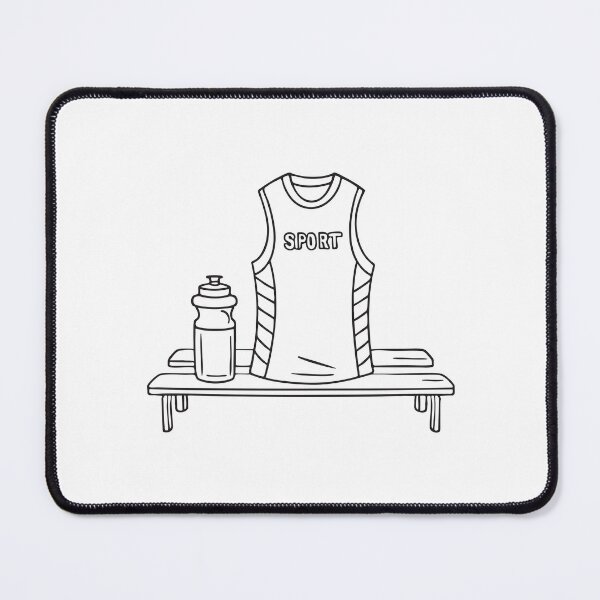 Item preview, A team uniform resting beside a water bottle on a bench designed and sold by rasagamastore.