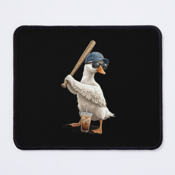 Item preview, Funny baseball duck with bat & coffee designed and sold by ArtCreations79.