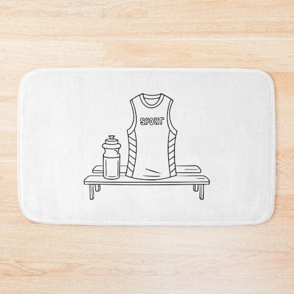 Item preview, A team uniform resting beside a water bottle on a bench designed and sold by rasagamastore.