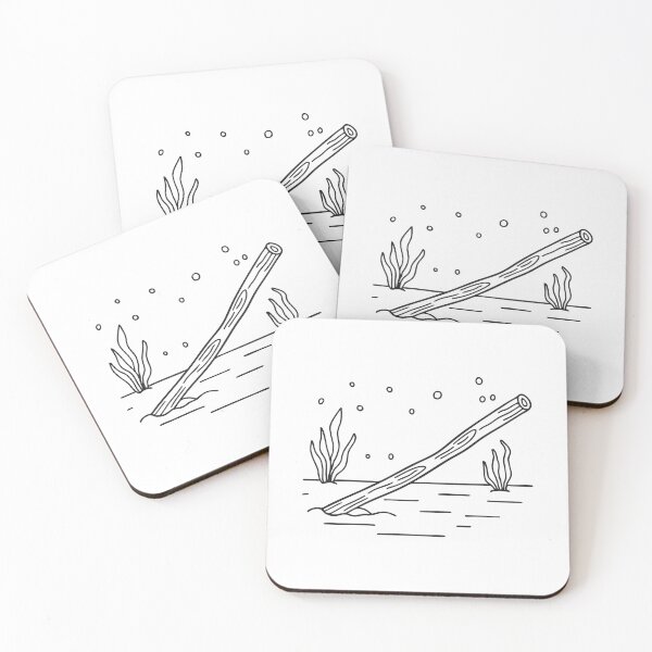 Item preview, A wooden stick settled quietly on the bottom of a pool designed and sold by rasagamastore.
