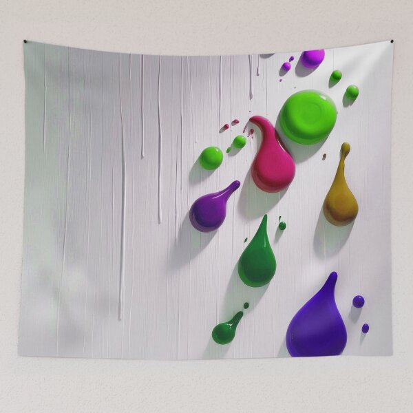 Item preview, 3D Glossy Paint Drips - Emerald Green and Deep Purple designed and sold by Ingorgia Studio.