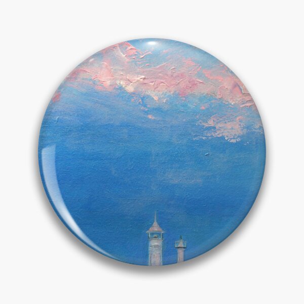 Item preview, Seascape with lighthouse and pink clouds designed and sold by Kassyopea.