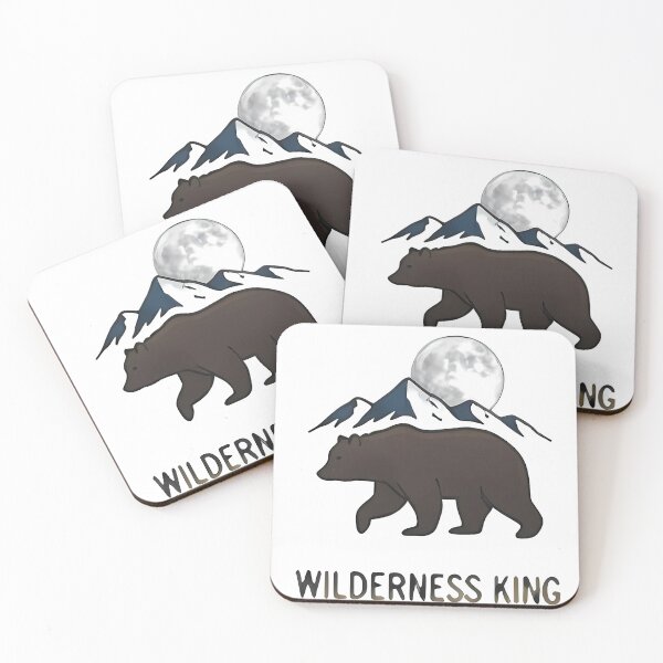 Aperçu de l'œuvre Wilderness King - Orso Grizzly entre Montagne et Luna Piena créée et vendue par Verdiami.