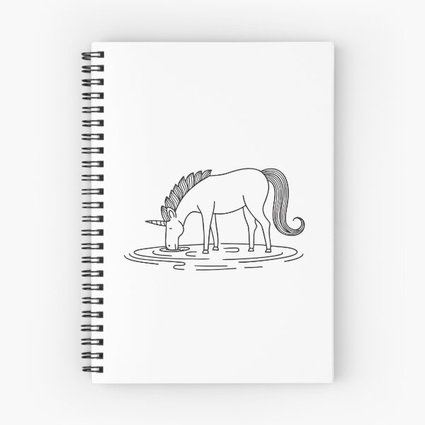 Item preview, A unicorn lapping water at the edge of a shallow stream designed and sold by rasagamastore.