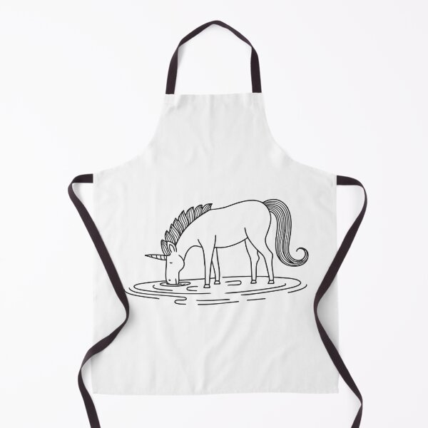 Item preview, A unicorn lapping water at the edge of a shallow stream designed and sold by rasagamastore.