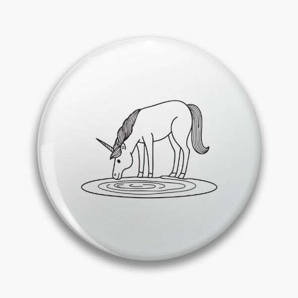 Item preview, A magical unicorn sipping water in a shallow bend designed and sold by rasagamastore.