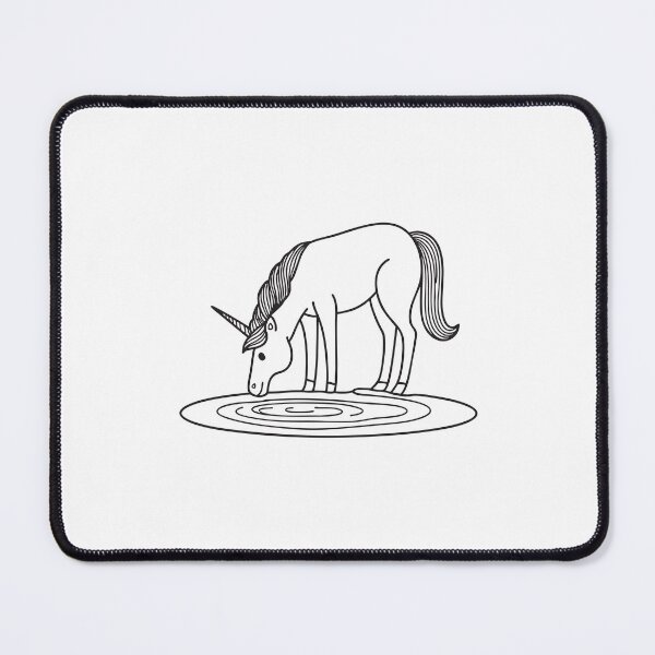 Item preview, A magical unicorn sipping water in a shallow bend designed and sold by rasagamastore.