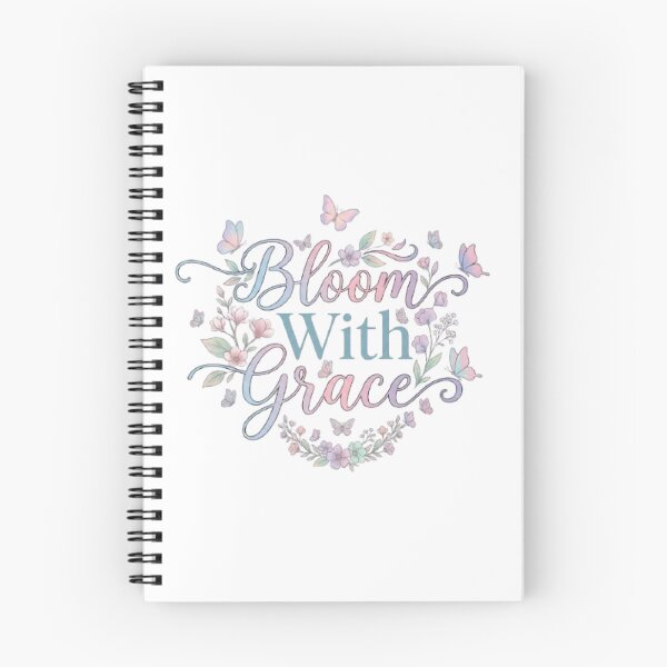 Item preview, Bloom With Grace Floral Typography T-Shirt | Elegant Botanical Quote | Feminine Nature Graphic Tee designed and sold by Faisal  Shah.