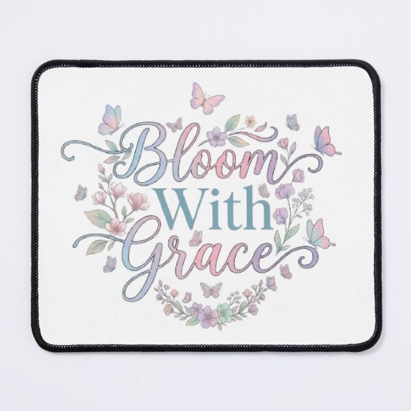 Item preview, Bloom With Grace Floral Typography T-Shirt | Elegant Botanical Quote | Feminine Nature Graphic Tee designed and sold by Faisal Shah.