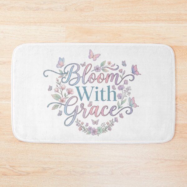 Item preview, Bloom With Grace Floral Typography T-Shirt | Elegant Botanical Quote | Feminine Nature Graphic Tee designed and sold by Faisal  Shah.