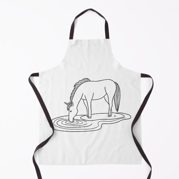 Item preview, A unicorn bending down to drink from a narrow stream designed and sold by rasagamastore.