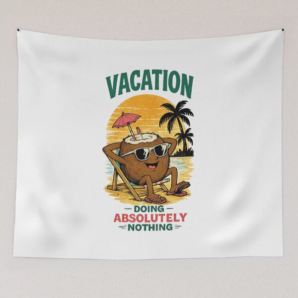 Item preview, Vacation Mode Coconut Funny Summer T-Shirt – Doing Absolutely Nothing Vibes designed and sold by MartBook.