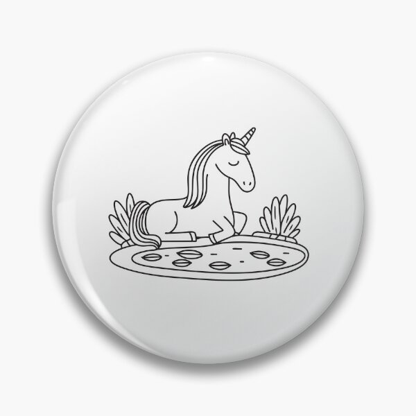 Item preview, A unicorn resting peacefully next to a pond with floating leaves designed and sold by rasagamastore.