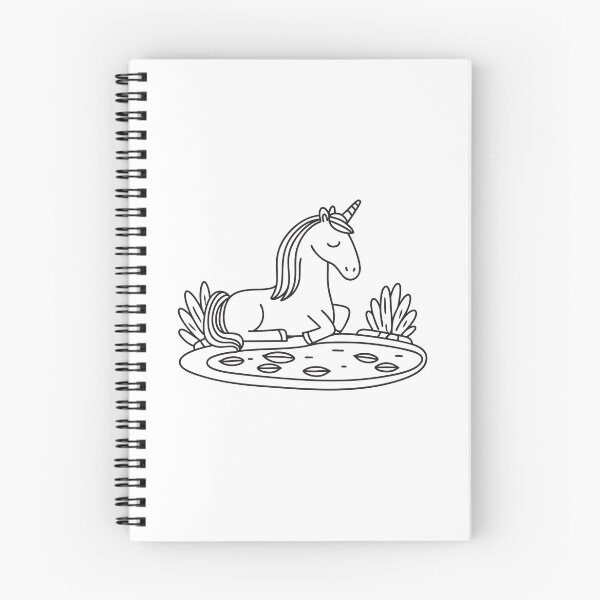 Item preview, A unicorn resting peacefully next to a pond with floating leaves designed and sold by rasagamastore.