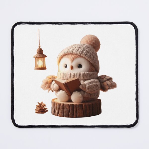 Item preview, Cozy Owl Reading Under Lantern | Woodland Book Lover | Cottagecore Animal Illustration designed and sold by vigzhifushions.