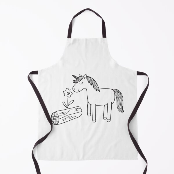 Item preview, A unicorn smelling a blossom beside a downed tree trunk designed and sold by rasagamastore.