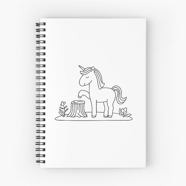 Item preview, A unicorn standing next to a stump in a grassy field designed and sold by rasagamastore.