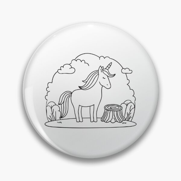 Item preview, A unicorn beside a tree stump surrounded by meadow grass designed and sold by rasagamastore.