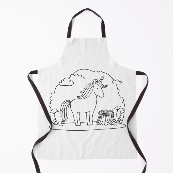 Item preview, A unicorn beside a tree stump surrounded by meadow grass designed and sold by rasagamastore.