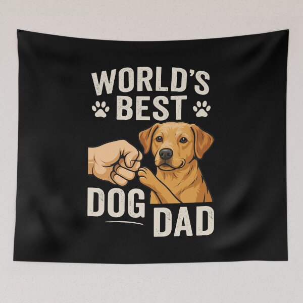 Item preview, Worlds Best Dog Dad Labrador Retriever Fist Bump Lab Dad designed and sold by OlyvieArt.