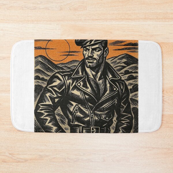 Item preview, Gay Daddy 1940s Vintage Lappeenranta Finland Leather Legends Gay Art designed and sold by ItsAKinkThing.