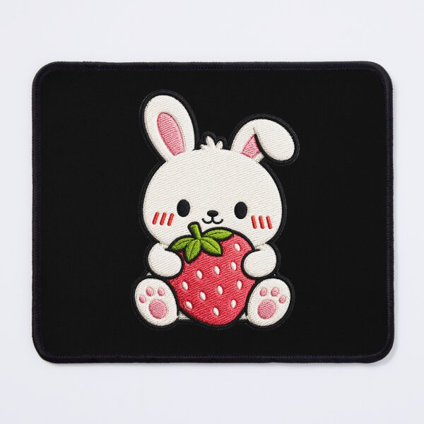 Item preview, Sleepy Bunny Hugging Strawberry designed and sold by ColorSplash123.