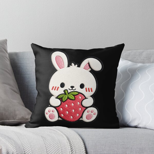Item preview, Sleepy Bunny Hugging Strawberry designed and sold by ColorSplash123.