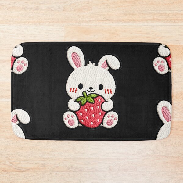 Item preview, Sleepy Bunny Hugging Strawberry designed and sold by ColorSplash123.